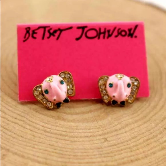 Betsey Johnson Elephant earrings New with tags - Picture 2 of 3